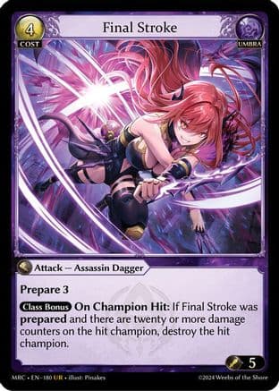 Final Stroke — Mercurial Heart Grand Archive TCG card by Rioct Frames
