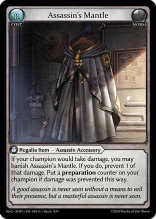 Assassin's Mantle — Tristan Re:Collection, Shadowdancer