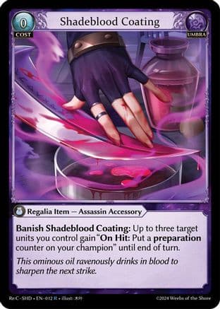 Shadeblood Coating — Tristan Re:Collection, Shadowdancer