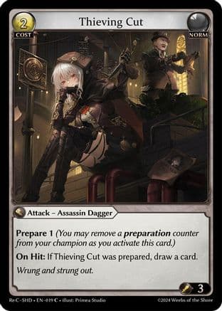 Thieving Cut — Tristan Re:Collection, Shadowdancer Grand Archive TCG card by Primea Studio