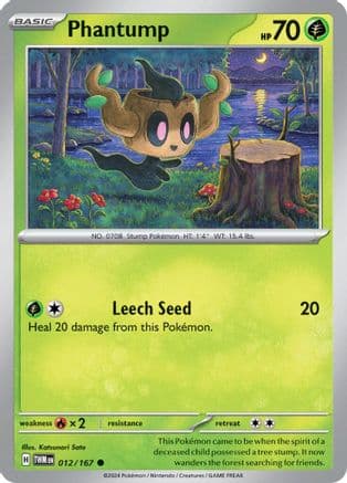 Phantump — SV06: Twilight Masquerade Pokémon TCG card by Katsunori Sato