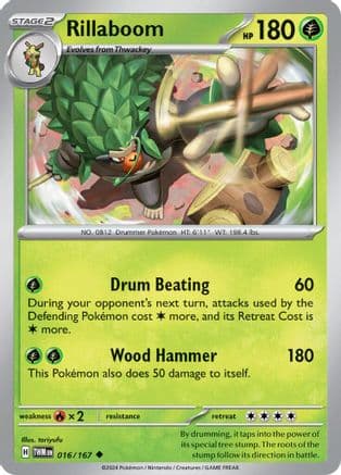 Rillaboom — SV06: Twilight Masquerade Pokémon TCG card by toriyufu