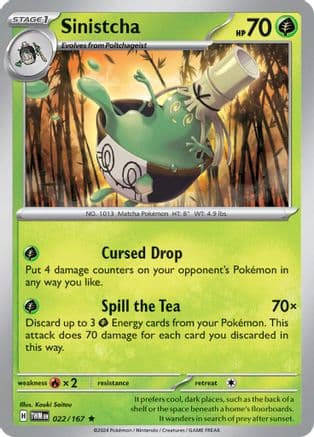 Sinistcha — SV06: Twilight Masquerade Pokémon TCG card by Kouki Saitou