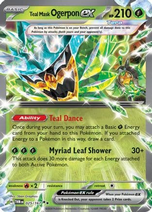 Teal Mask Ogerpon ex - 025/167 — SV06: Twilight Masquerade Pokémon TCG card by 5ban Graphics