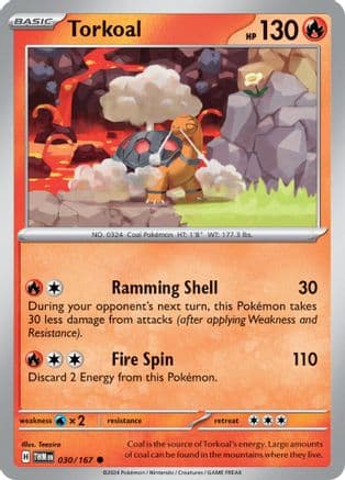 Torkoal - 030/167 — SV06: Twilight Masquerade Pokémon TCG card by Teeziro