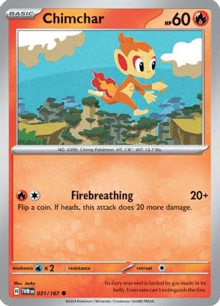 Chimchar — SV06: Twilight Masquerade Pokémon TCG card by Jerky