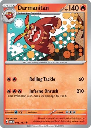 Darmanitan — SV06: Twilight Masquerade Pokémon TCG card by OKUBO