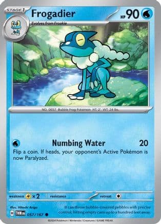 Frogadier — SV06: Twilight Masquerade Pokémon TCG card by Hitoshi Ariga