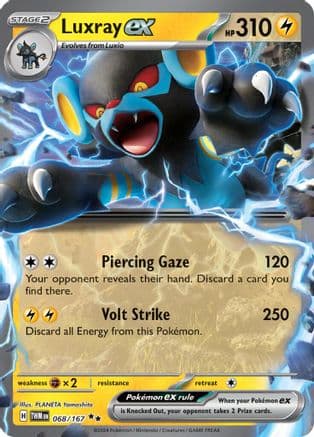 Luxray ex - 068/167 — SV06: Twilight Masquerade Pokémon TCG card by PLANETA Yamashita