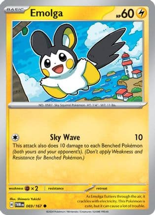 Emolga — SV06: Twilight Masquerade Pokémon TCG card by Shimaris Yukichi