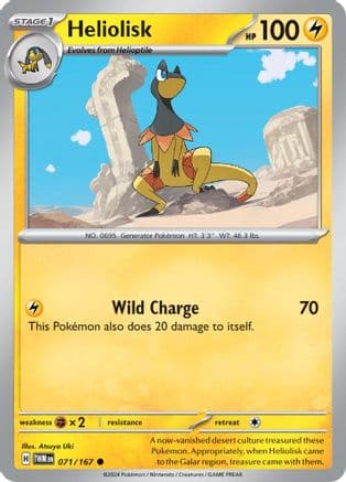 Heliolisk - 071/167 — SV06: Twilight Masquerade Pokémon TCG card by Atsuya Uki