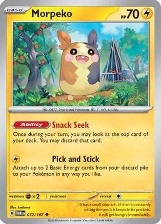 Morpeko — SV06: Twilight Masquerade Pokémon TCG card by kodama