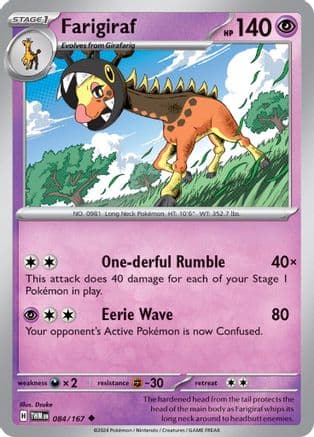 Farigiraf — SV06: Twilight Masquerade Pokémon TCG card by Dsuke