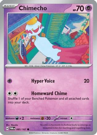 Chimecho - 085/167 — SV06: Twilight Masquerade Pokémon TCG card by Mousho