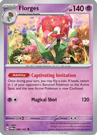 Florges — SV06: Twilight Masquerade Pokémon TCG card by Ligton