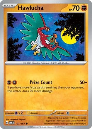 Hawlucha — SV06: Twilight Masquerade Pokémon TCG card by Shigenori Negishi
