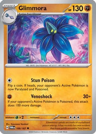 Glimmora — SV06: Twilight Masquerade Pokémon TCG card by Kazumasa Yasukuni