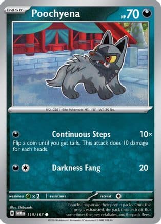 Poochyena — SV06: Twilight Masquerade Pokémon TCG card by Shibuzoh.