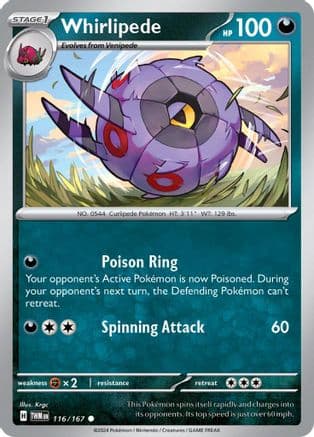 Whirlipede — SV06: Twilight Masquerade Pokémon TCG card by Krgc