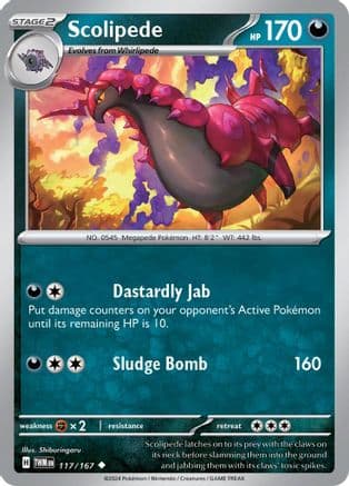 Scolipede — SV06: Twilight Masquerade Pokémon TCG card by Shiburingaru