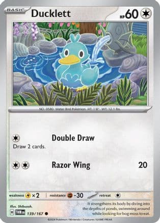 Ducklett — SV06: Twilight Masquerade Pokémon TCG card by Shibuzoh.