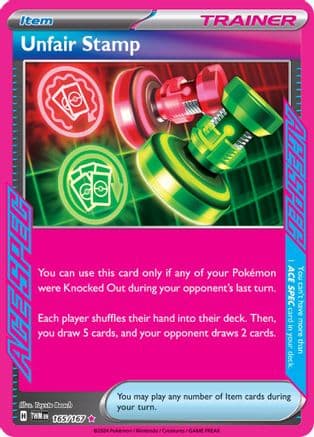 Unfair Stamp — SV06: Twilight Masquerade Pokémon TCG card by Toyste Beach