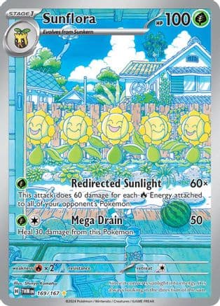 Sunflora - 169/167 — SV06: Twilight Masquerade Pokémon TCG card by Shinya Komatsu