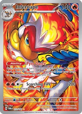 Infernape - 173/167 — SV06: Twilight Masquerade Pokémon TCG card by Krgc