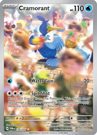 Cramorant - 176/167 — SV06: Twilight Masquerade Pokémon TCG card by Fujimoto Gold