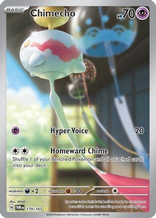 Chimecho - 179/167 — SV06: Twilight Masquerade Pokémon TCG card by REND