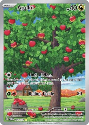 Applin - 185/167 — SV06: Twilight Masquerade Pokémon TCG card by Katsunori Sato