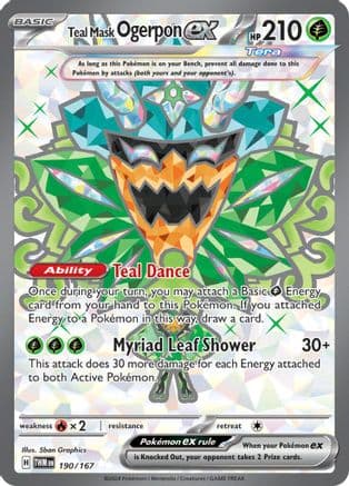 Teal Mask Ogerpon ex - 190/167 — SV06: Twilight Masquerade Pokémon TCG card by 5ban Graphics