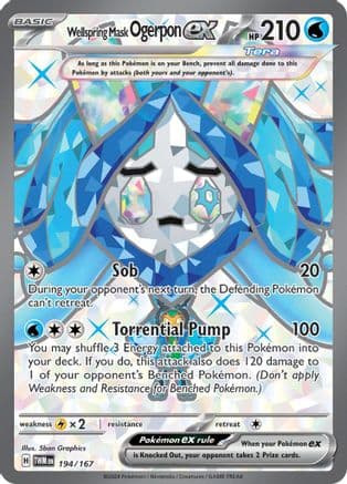 Wellspring Mask Ogerpon ex - 194/167 — SV06: Twilight Masquerade Pokémon TCG card by 5ban Graphics