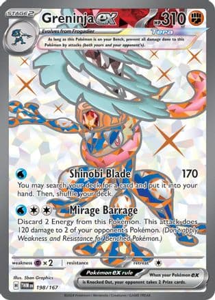 Greninja ex - 198/167 — SV06: Twilight Masquerade Pokémon TCG card by 5ban Graphics