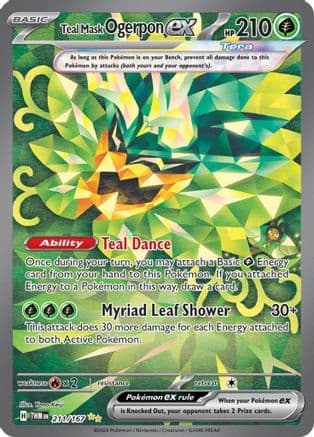 Teal Mask Ogerpon ex - 211/167 — SV06: Twilight Masquerade Pokémon TCG card by Yano Keiji