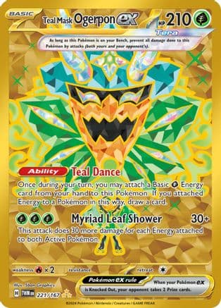 Teal Mask Ogerpon ex - 221/167 — SV06: Twilight Masquerade Pokémon TCG card by 5ban Graphics