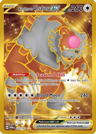 Bloodmoon Ursaluna ex - 222/167 — SV06: Twilight Masquerade Pokémon TCG card by aky CG Works