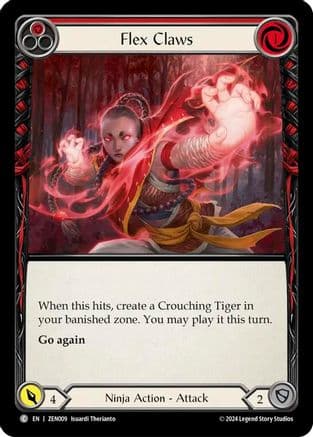 Flex Claws (Red) — Blitz Deck: Part the Mistveil - Zen Flesh and Blood card by Isualdi Theríanto