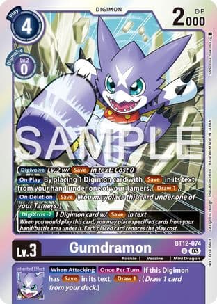 Gumdramon - BT12-074 (Official Tournament Vol.13 Winner Pack) — Across Time