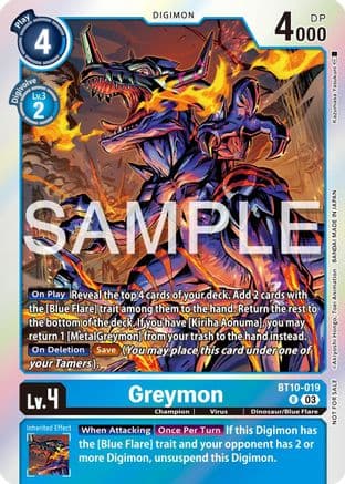 Greymon - BT10-019 (Official Tournament Vol.13 Winner Pack) — Xros Encounter