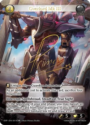 Overlord Mk III — Promotional Cards