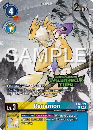 Renamon - EX4-024 (2024 Evolution Cup Top 4) — Alternative Being Booster