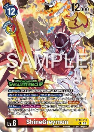 ShineGreymon - BT13-018 (2024 Evolution Cup) — Versus Royal Knights