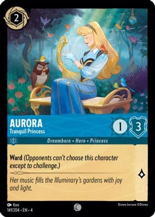 Aurora - Tranquil Princess — Ursula's Return Disney Lorcana card by Koni