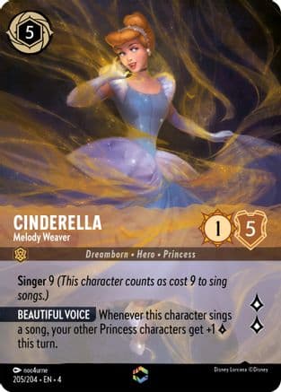 Cinderella - Melody Weaver (Enchanted) — Disney Lorcana card