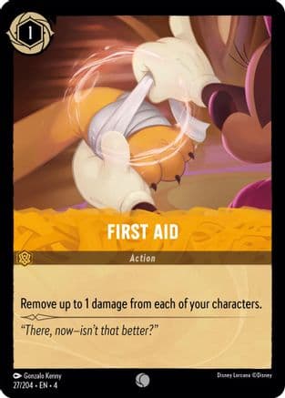 First Aid — Ursula's Return Disney Lorcana card by Gonzalo Kenny