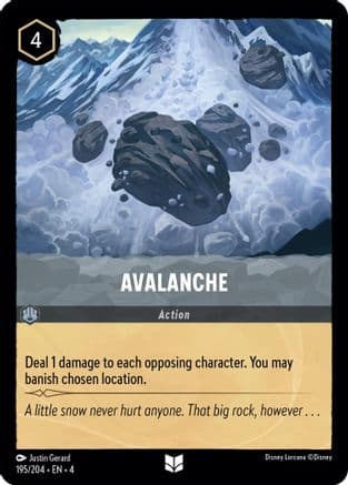 Avalanche — Ursula's Return Disney Lorcana card by Justin Gerard