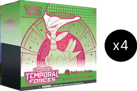 Temporal Forces Pokemon Center Elite Trainer Box Case (Exclusive) [Iron Leaves] — SV05: Temporal Forces