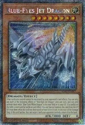 Blue-Eyes Jet Dragon (Platinum Secret Rare) — 25th Anniversary Rarity Collection II