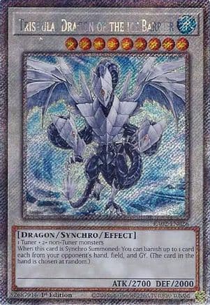 Trishula, Dragon of the Ice Barrier (Platinum Secret Rare) — 25th Anniversary Rarity Collection II